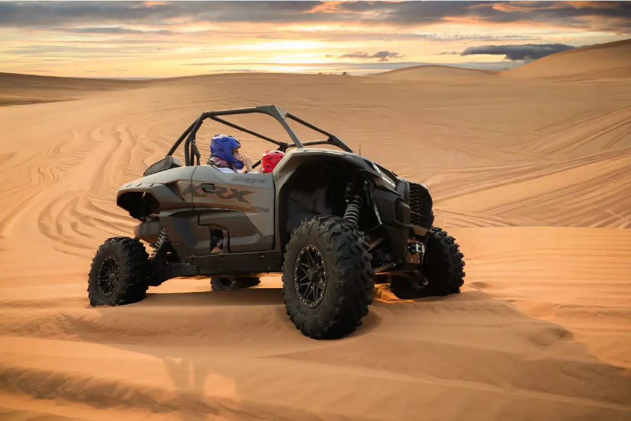 Buggy riding in the desert