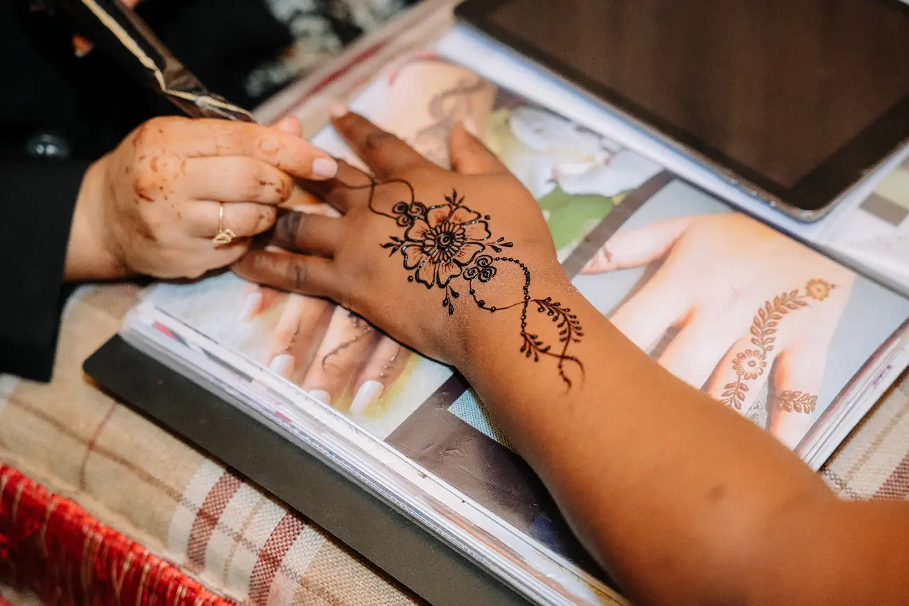 Decorative henna painting