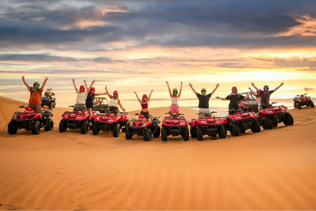 Quad biking in the desert
